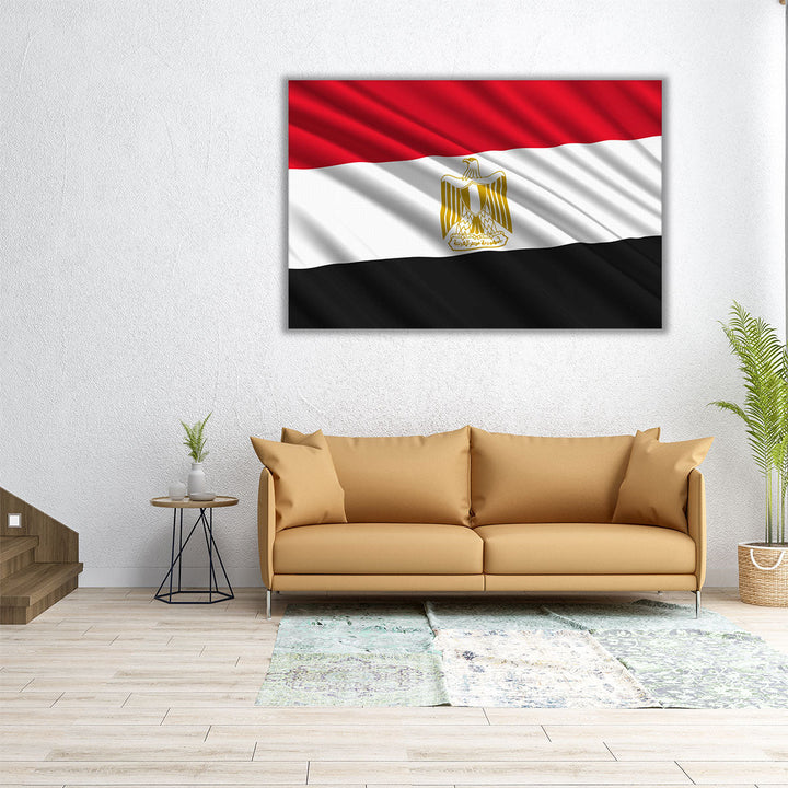 Egypt Flag Waving - Canvas Print Wall Art