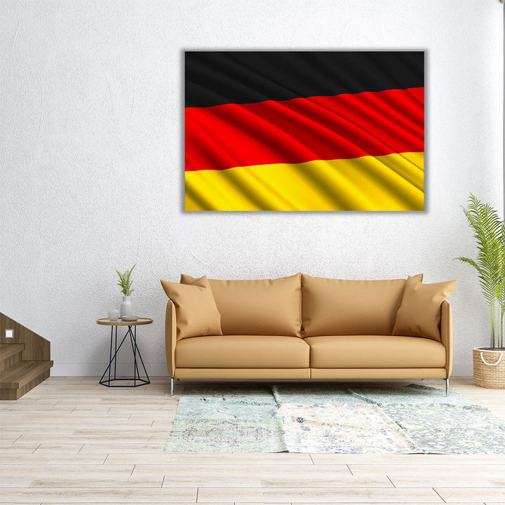 Germany Flag Waving - Canvas Print Wall Art