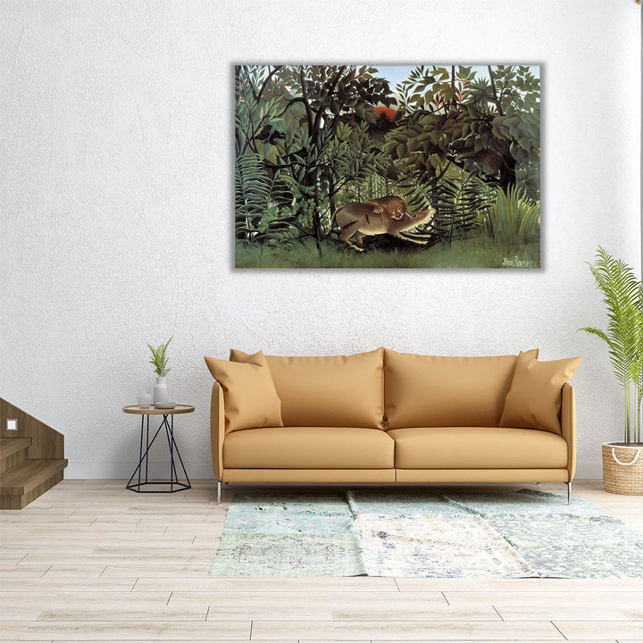 The Hungry Lion Throws Itself On The Antelope, 1905 - Canvas Print Wall Art