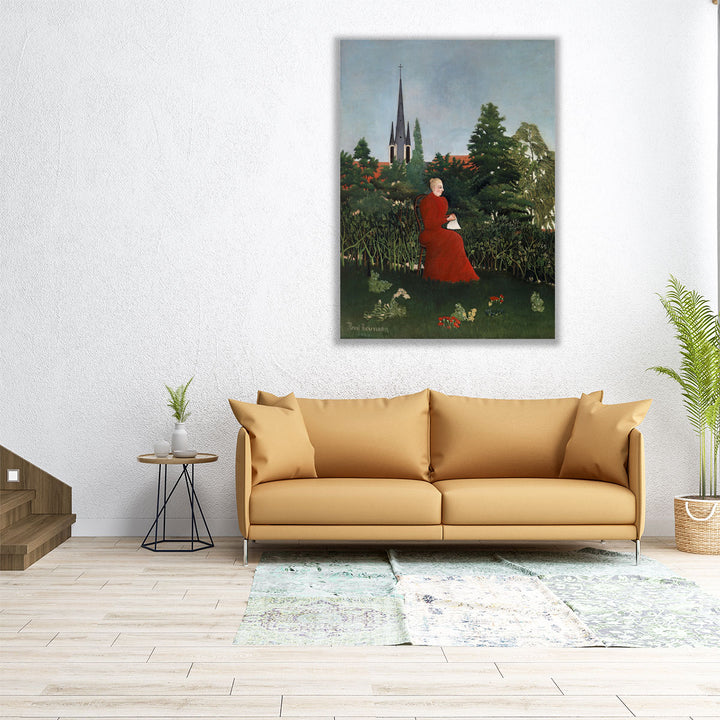 Portrait of a Woman in a Landscape, 1893-1896 - Canvas Print Wall Art