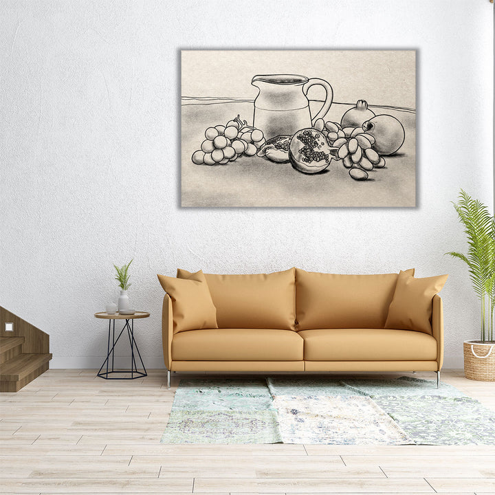 Fruits And Wine - Canvas Print Wall Art