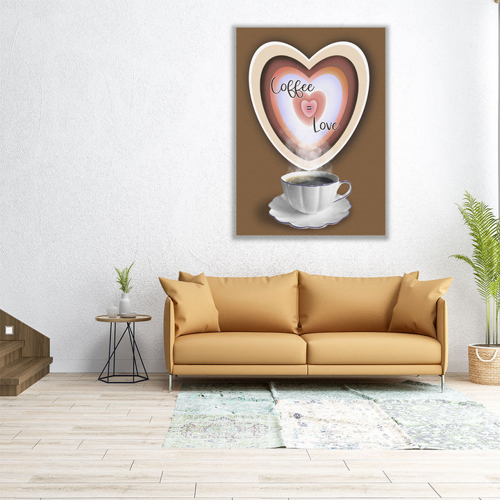 Coffee Equals Love - Canvas Print Wall Art