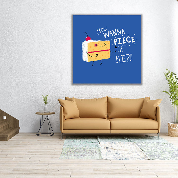 Angry Cake - Canvas Print Wall Art