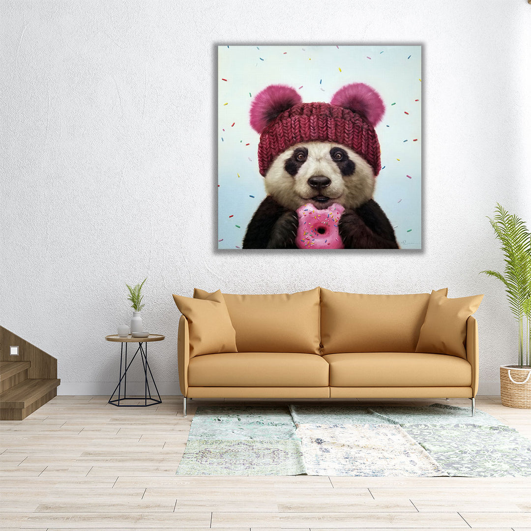 First Bite - Canvas Print Wall Art