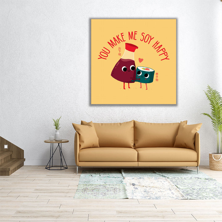 Soy Happy - Canvas Print Wall Art