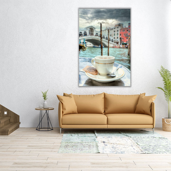 Caffe Rialto Bridge 1 - Canvas Print Wall Art
