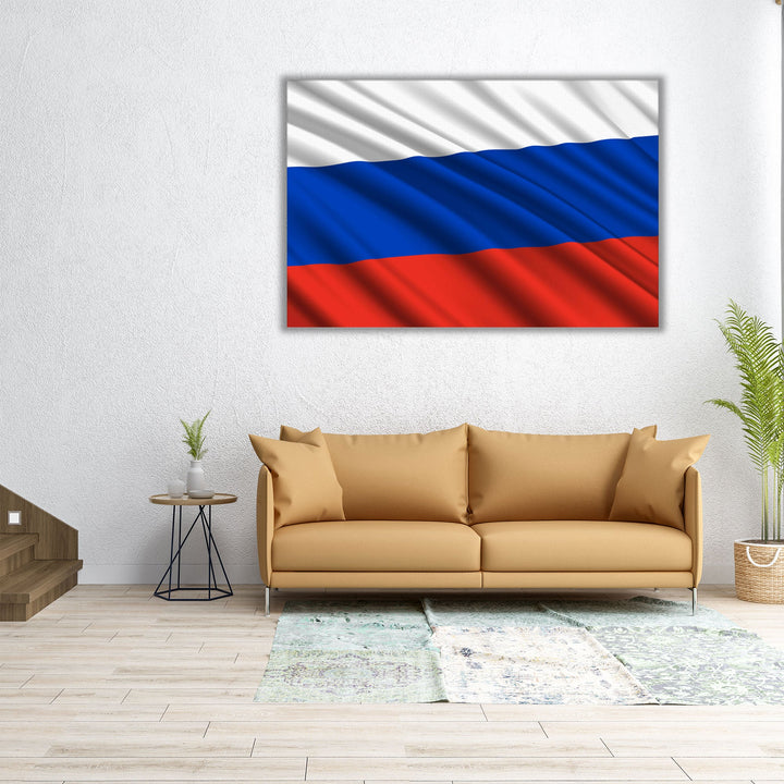 Russia Flag Waving - Canvas Print Wall Art