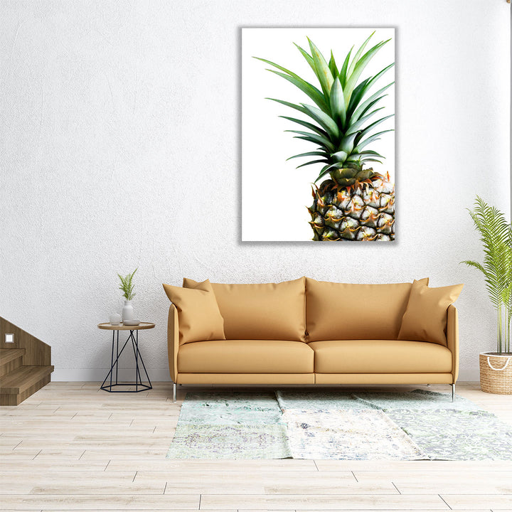Pineapple on White - Canvas Print Wall Art