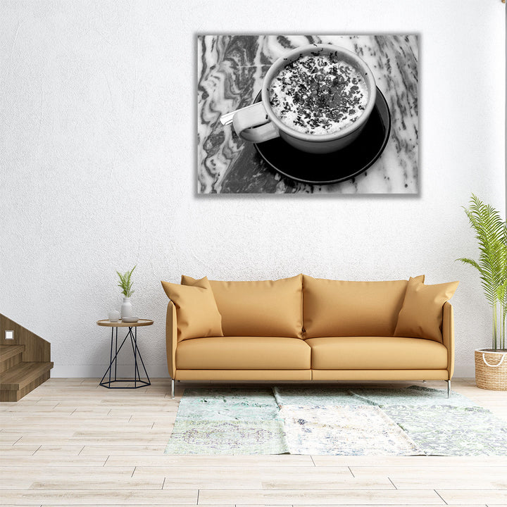 Con Ciccolata Black and White - Canvas Print Wall Art