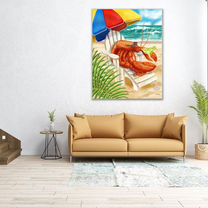 Beach Friends - Lobster - Canvas Print Wall Art