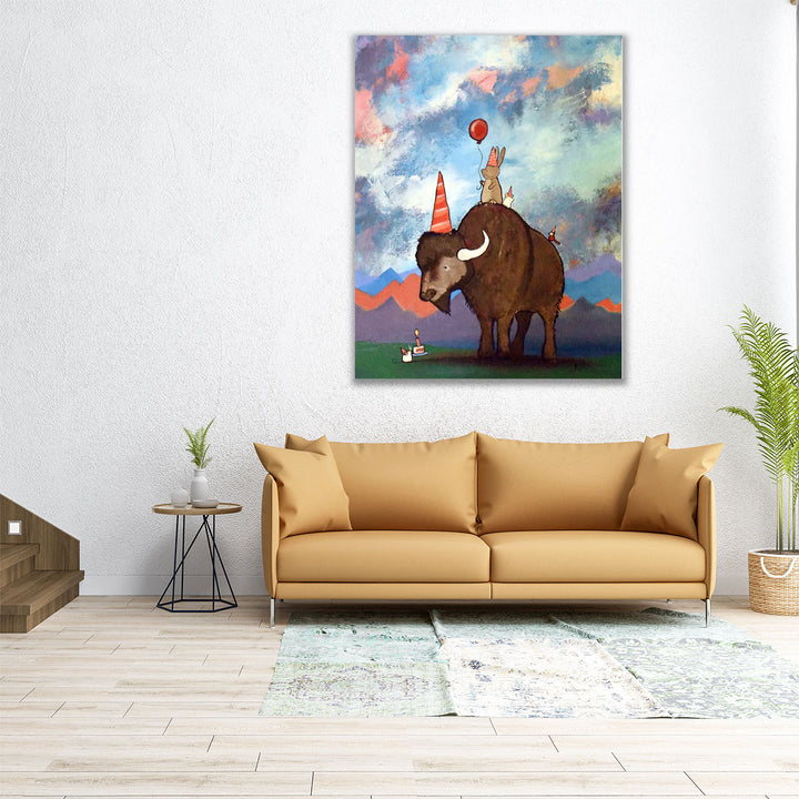 Buffalo Birthday - Canvas Print Wall Art