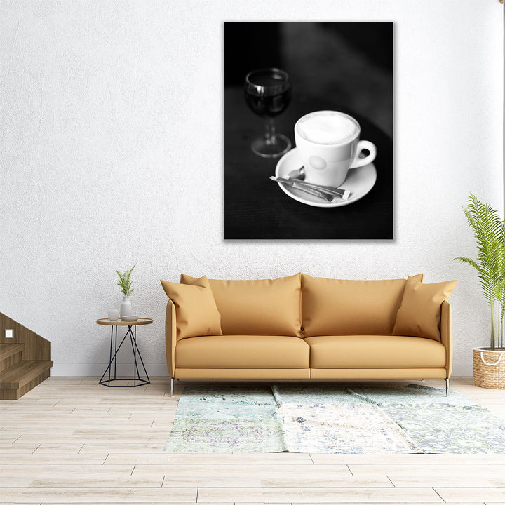 Paris Cafe No. 24 Black and White - Canvas Print Wall Art