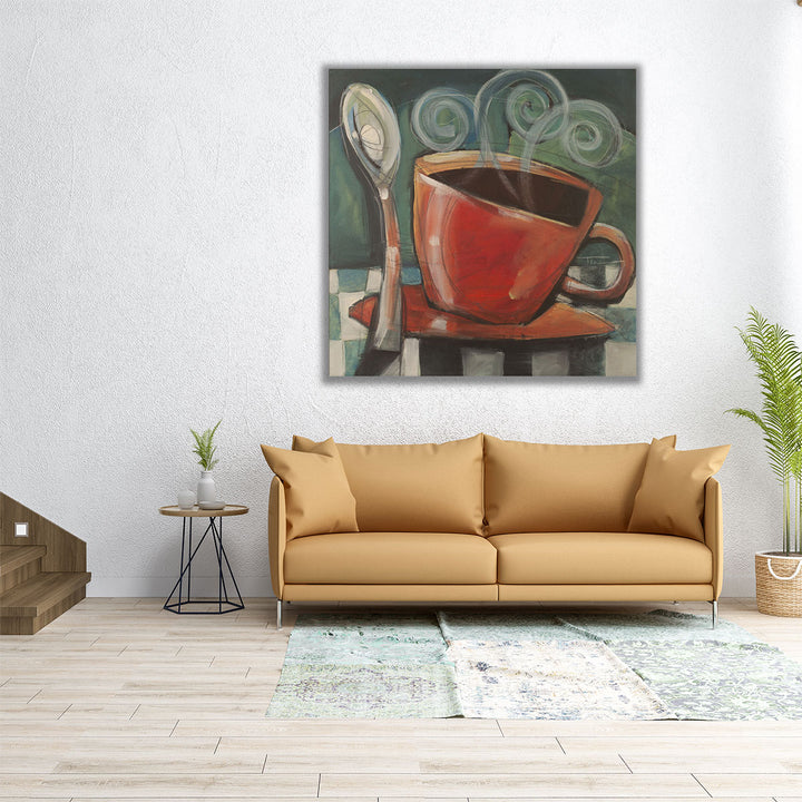 Cup And Spoon - Canvas Print Wall Art