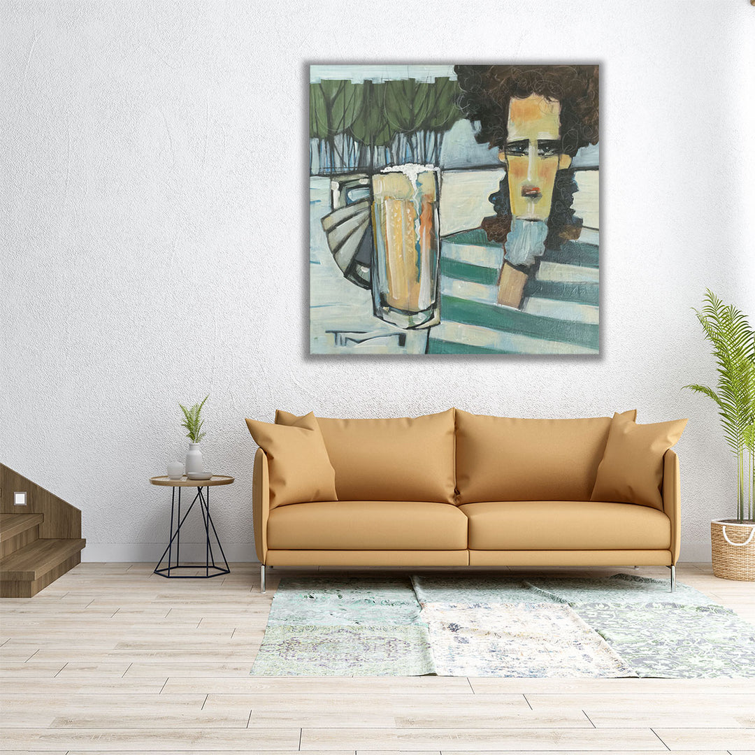 30x30 Wrapped Canvas – bold kitchen abstraction