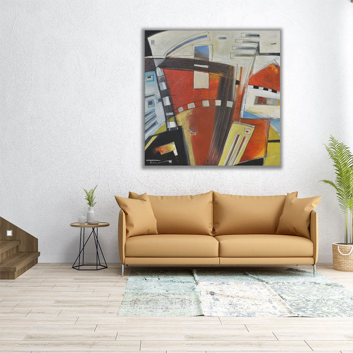 Spontaneous Consumption Of Nacho Cheese Chips - Canvas Print Wall Art