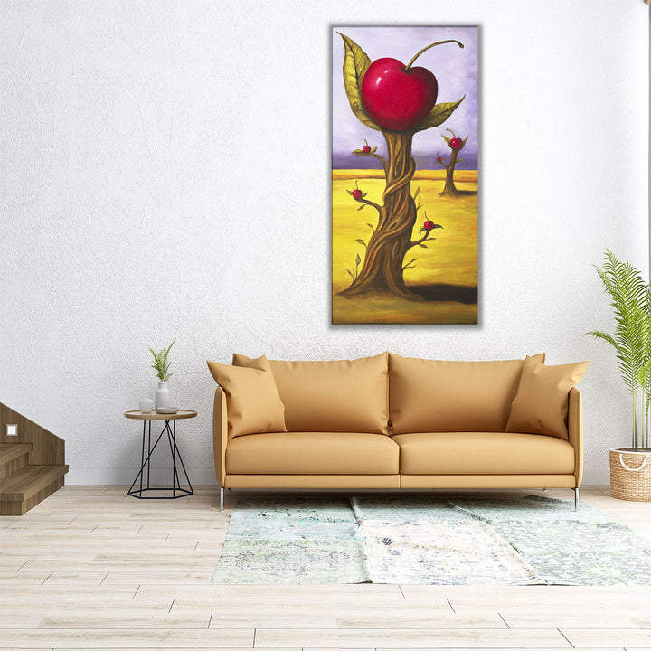 24×48 Canvas Print – surreal red tree detail