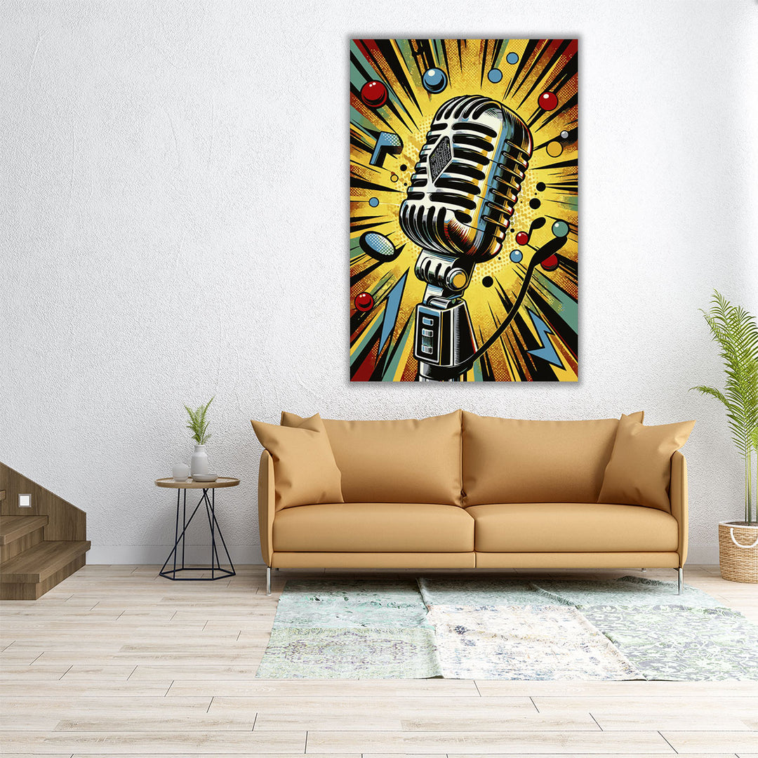 Microphone - Canvas Print Wall Art