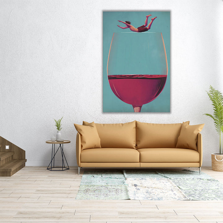 Wine Dive - Canvas Print Wall Art
