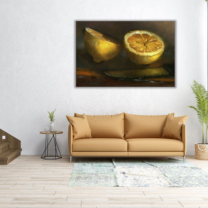 large kitchen art – bright and cheerful accent