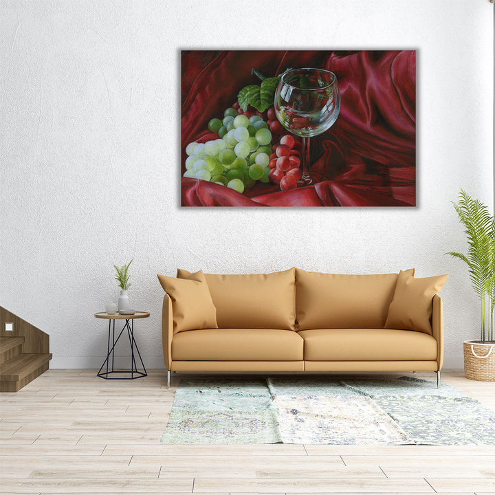 modern kitchen print – vibrant grape composition