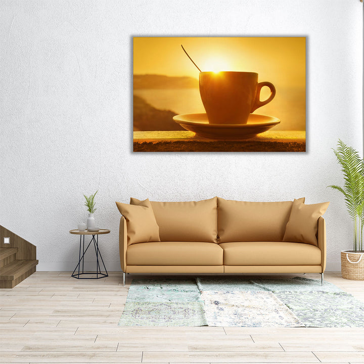 large sunrise print – warm brown hues