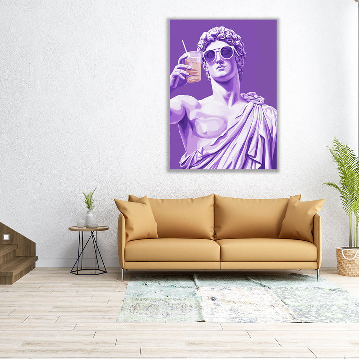 dining room wall decor – bold purple artwork
