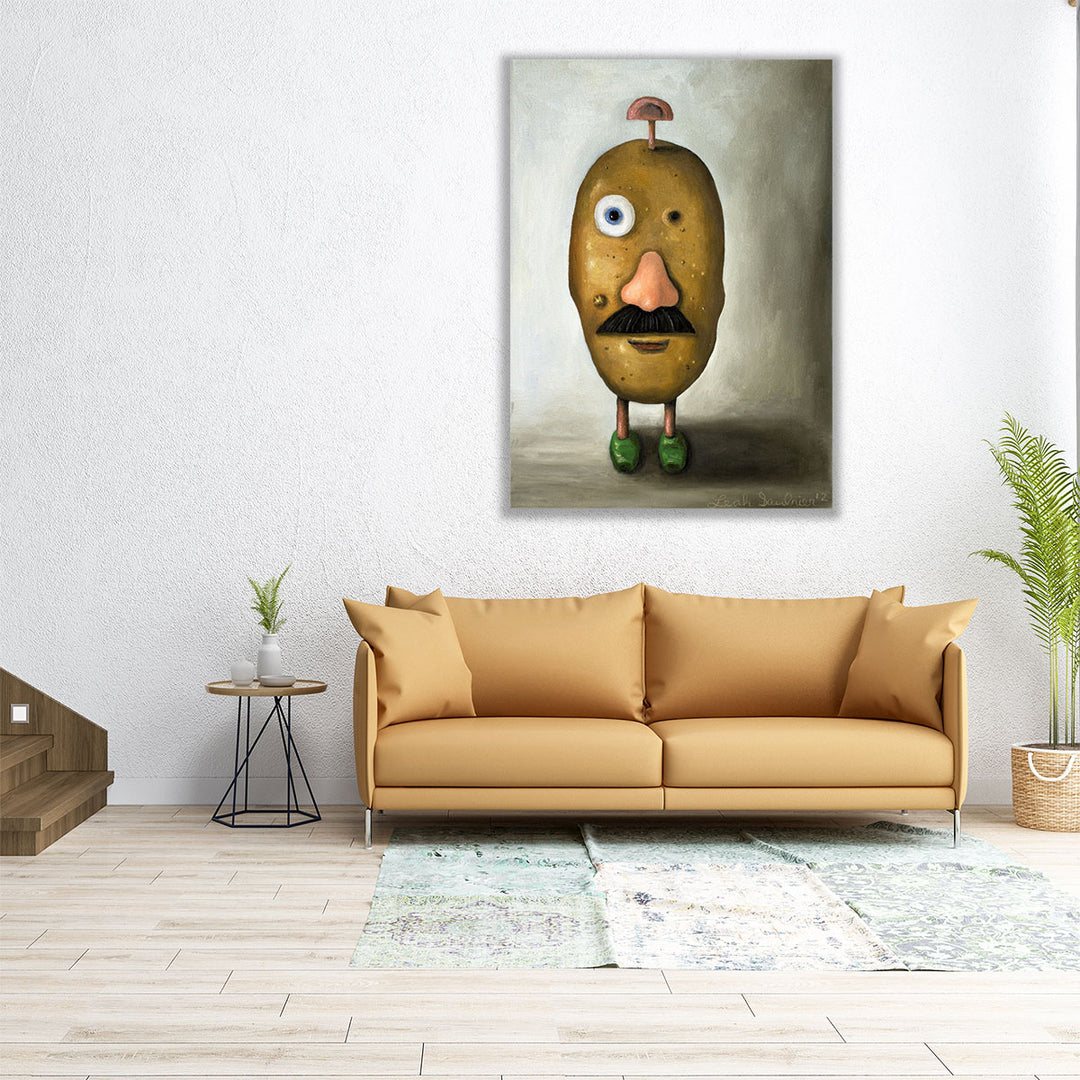 surreal potato art – brown and neutral tones