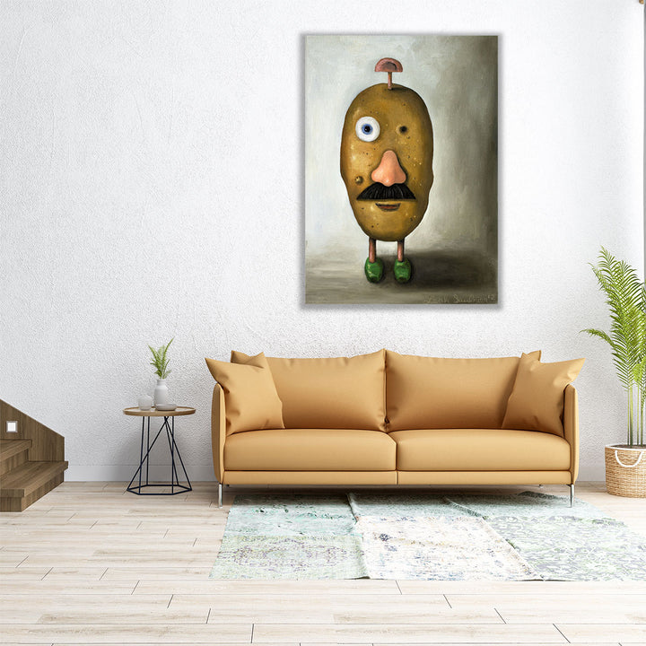 surreal potato art – brown and neutral tones
