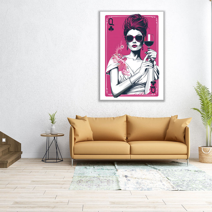 kitchen wall decor – chic pink and white motif