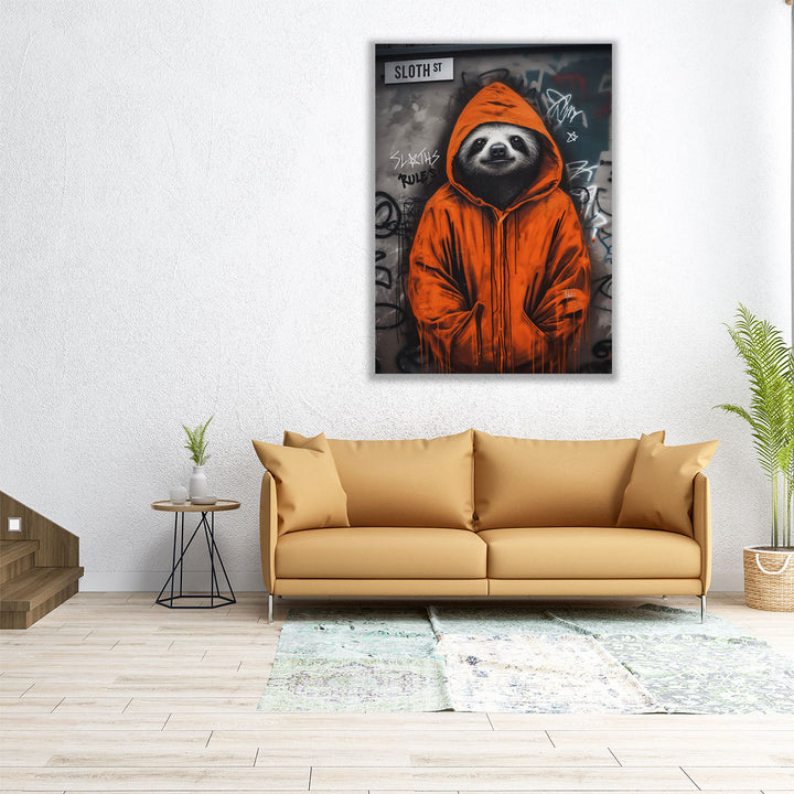 Street Sloth - Canvas Print Wall Art
