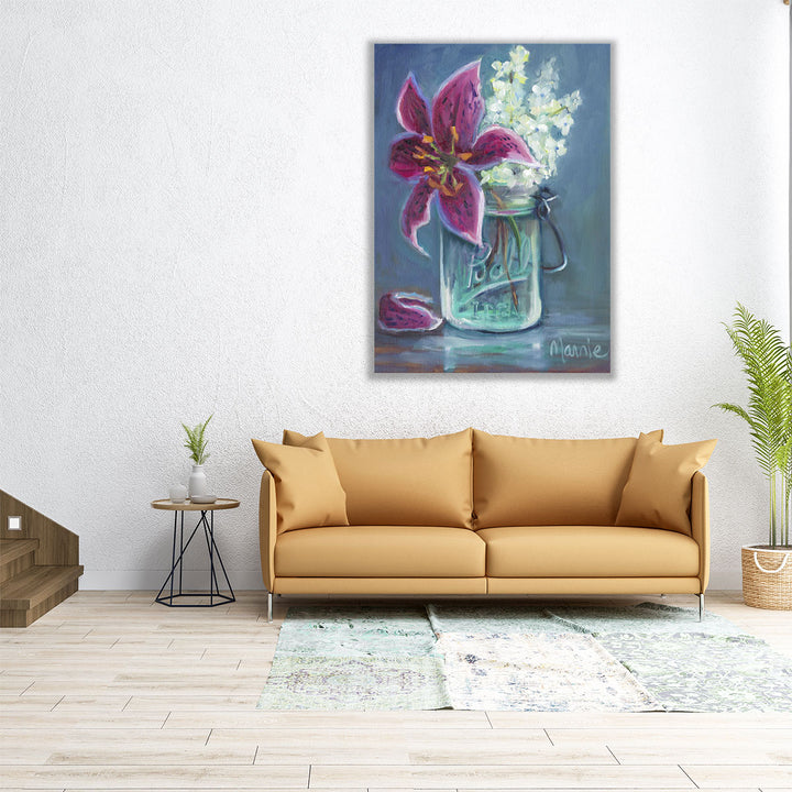 large floral print – mixed-color flowers display