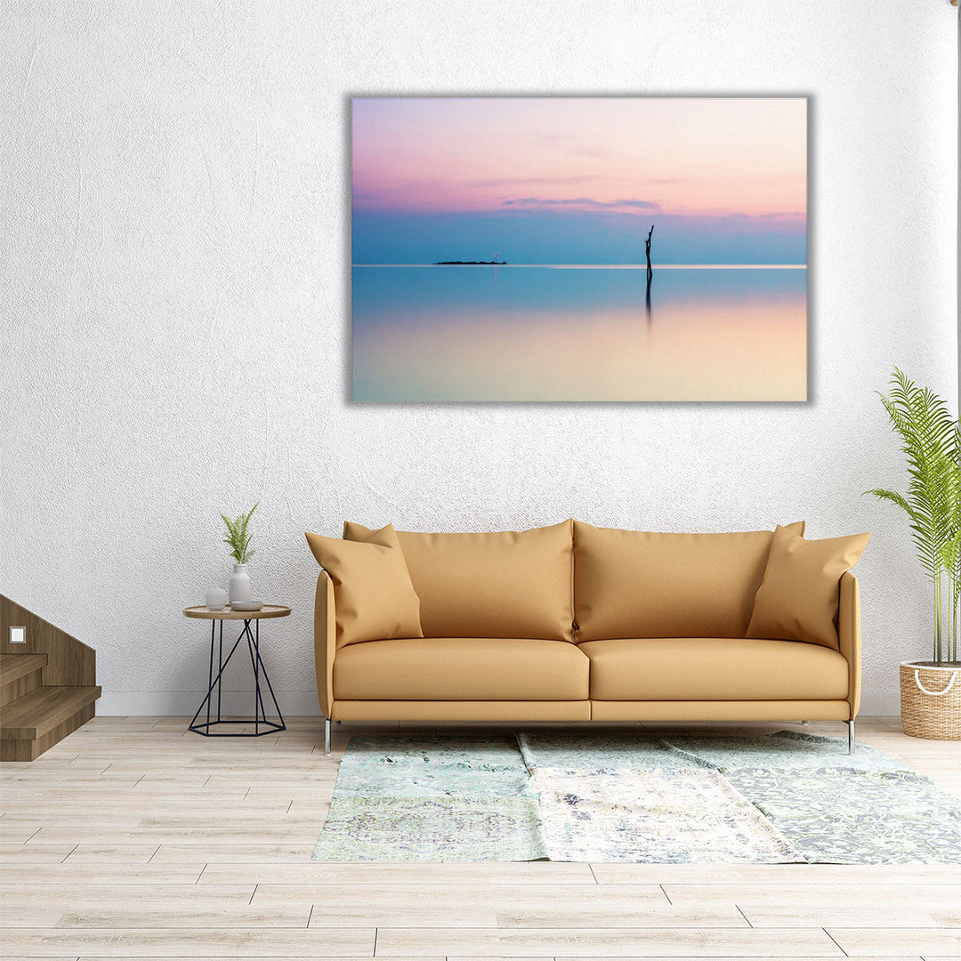 Minimalistic Sunset Seascape - Canvas Print Wall Art