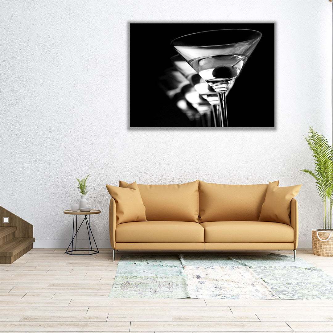 large wall art – crisp black and white composition