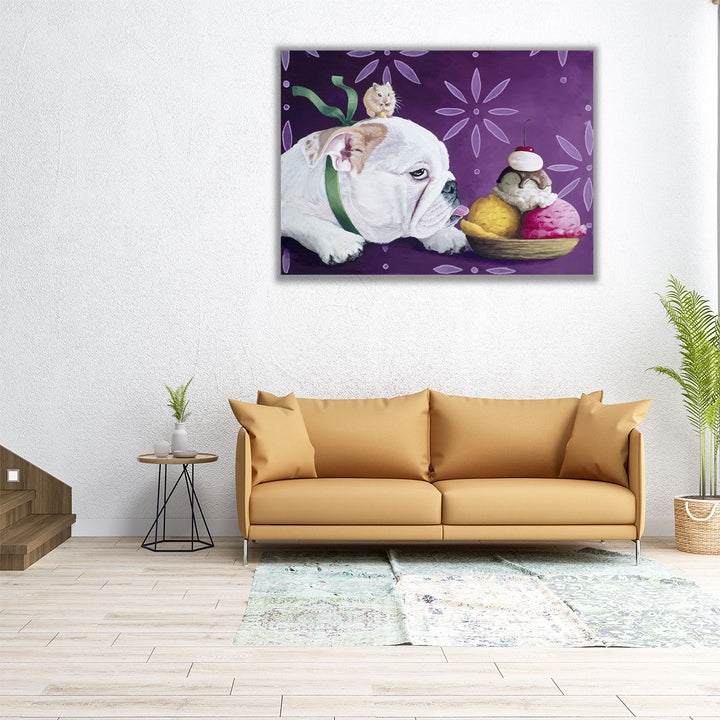 Sneaking A Lick - Canvas Print Wall Art