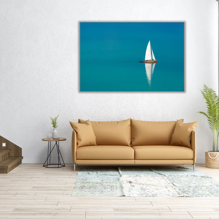 Sailboat in a Sea - Canvas Print Wall Art
