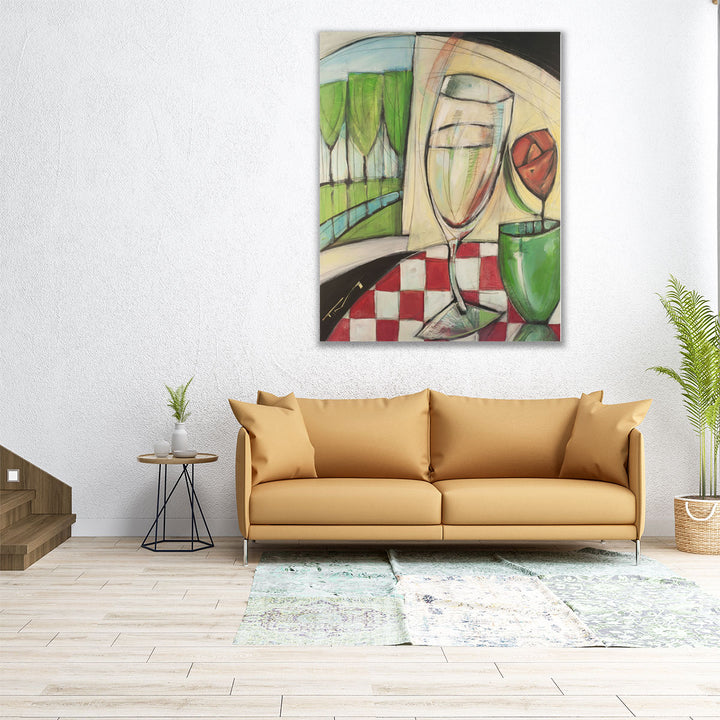 24x30 Canvas Print wine floral composition