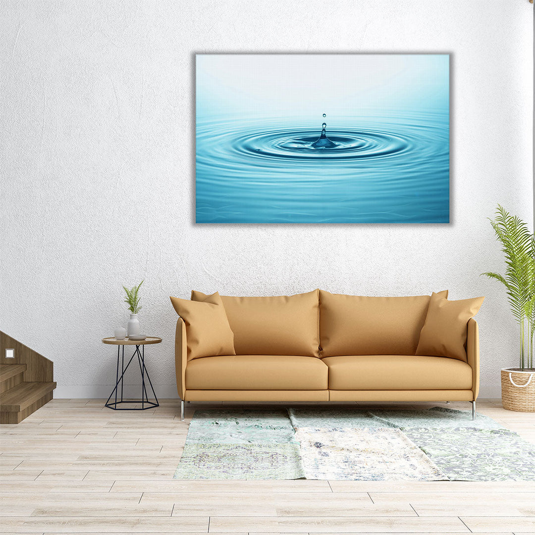 Water Drop and Splash - Canvas Print Wall Art