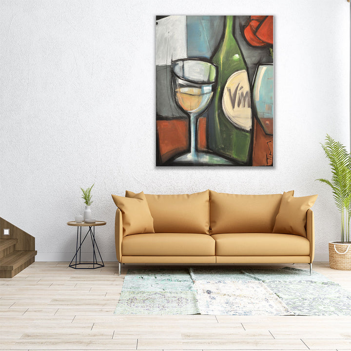 Wine Bottled Poetry - Canvas Print Wall Art