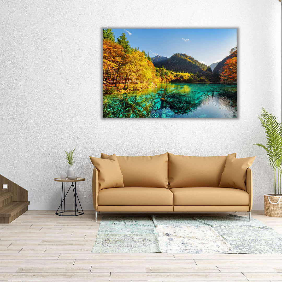 Beautiful Landscape View of an Old Lake - Canvas Print Wall Art