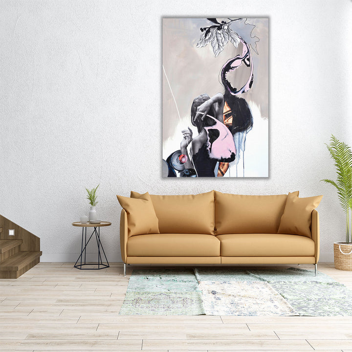 Pink Fluence 2 - Canvas Print Wall Art