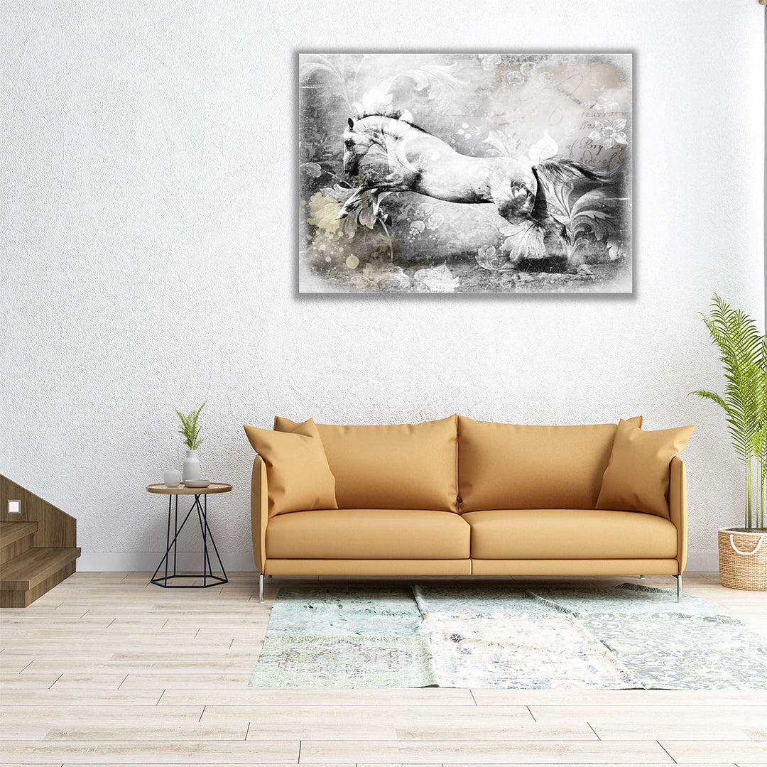 White Horse - Canvas Print Wall Art