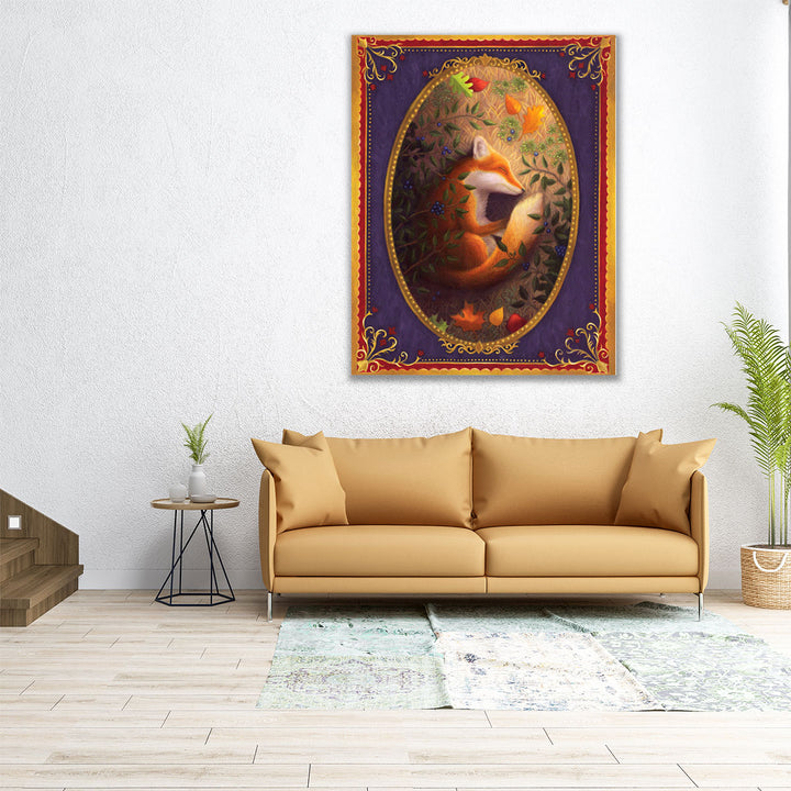 Sleeping Fox - Canvas Print Wall Art