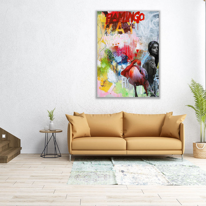 Flamingo - Canvas Print Wall Art