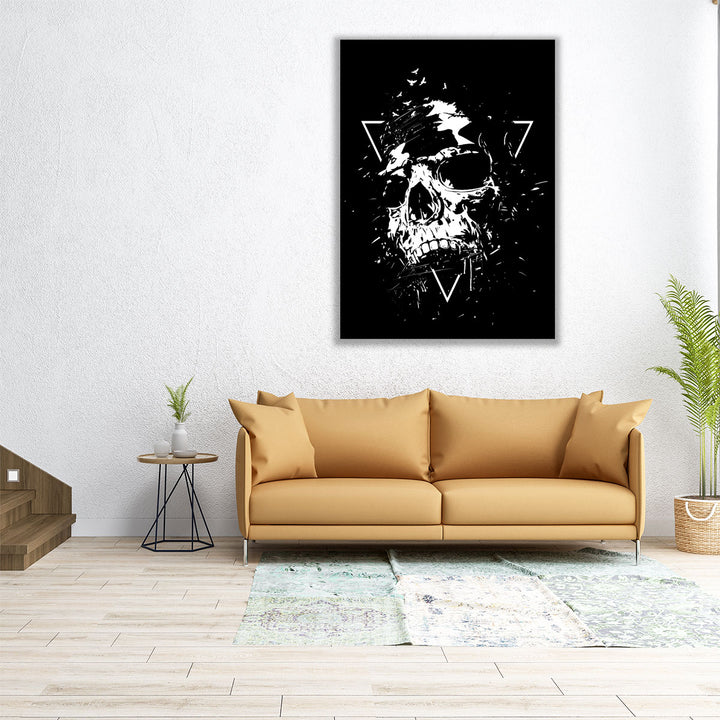 Skull X Black and White - Canvas Print Wall Art