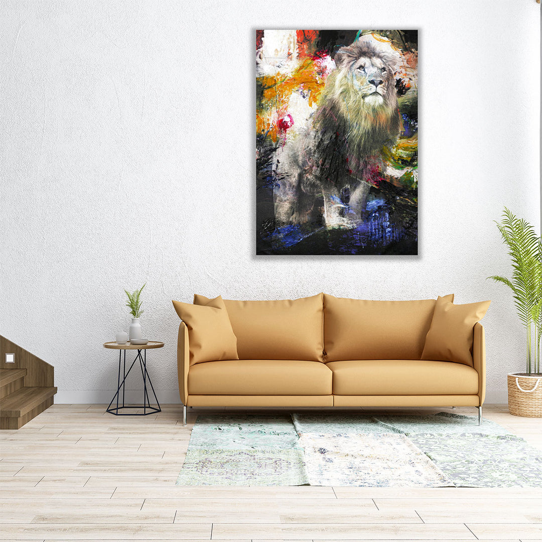 Lone Lion - Canvas Print Wall Art