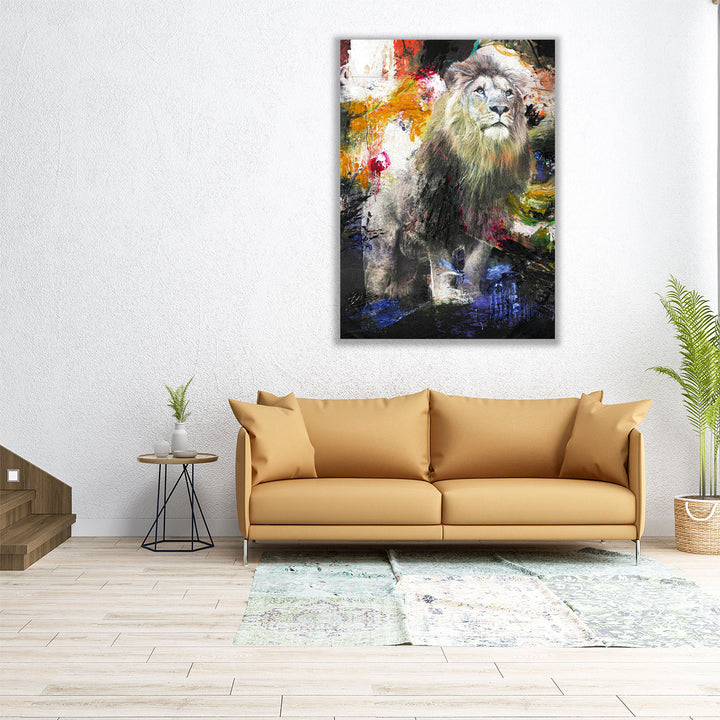 Lone Lion - Canvas Print Wall Art