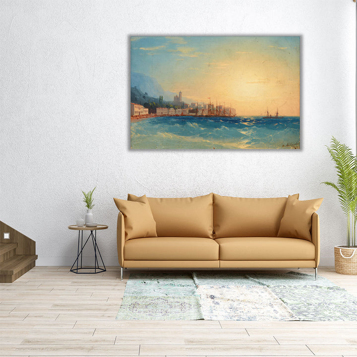 ship masts silhouette – bold coastal artwork
