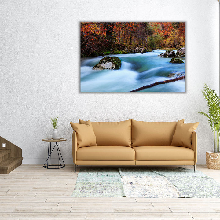 Canyon Mostnica Near Lake Bohinj in Slovenia - Canvas Print Wall Art