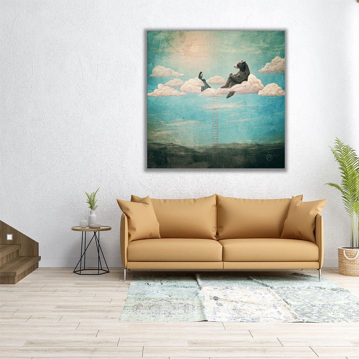 Tea Time With Ala The Bear - Canvas Print Wall Art