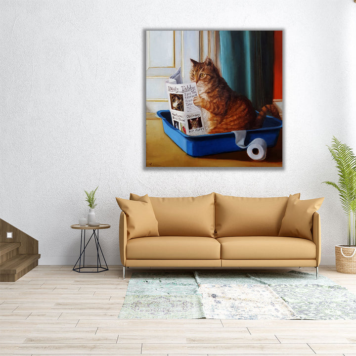 Kitty Throne - Canvas Print Wall Art